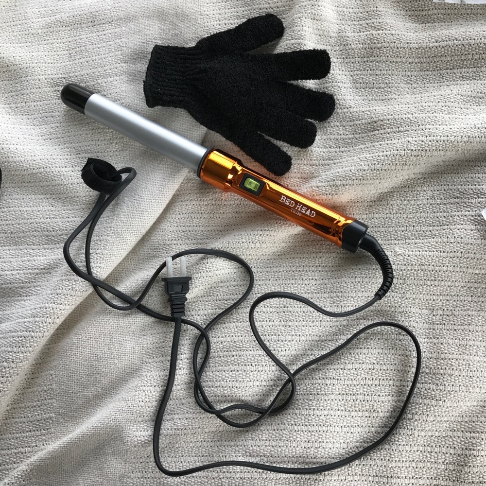Bed head 1 inch curling wand + heat glove